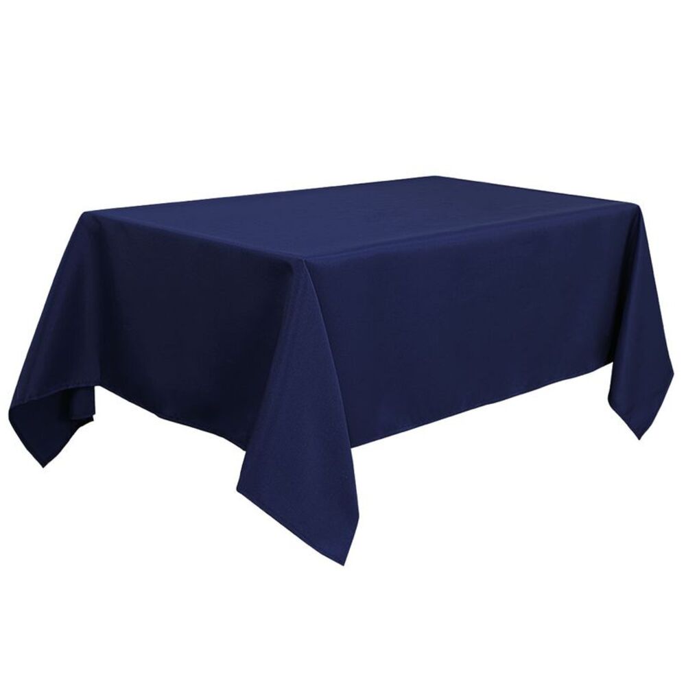 Polyester Tablecloth Wrinkle and Spillproof 55"x80" Navy Blue